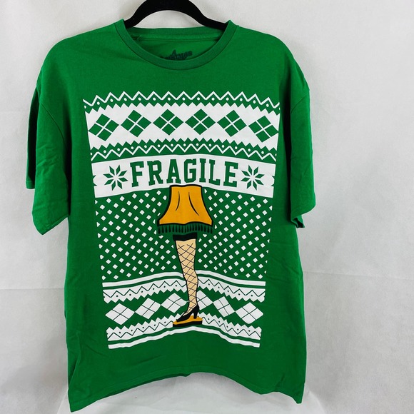 A Christmas Story Tops - A Christmas Story Men's Green Short Sleeve Crew Neck Graphic Tee Size Large